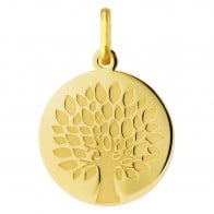 Médaille Arbre de Vie graphique (Or Jaune)