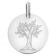 Médaille arbre de vie (Or Blanc 9K)