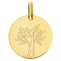 Médaille arbre de vie 18mm (Or jaune 9K)