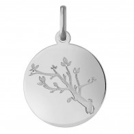Médaille Rameau d'olivier (Or Blanc)