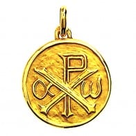Médaille Monogramme du Christ (Or Jaune)
