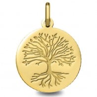 Médaille Arbre de Vie avec racines (Or Jaune 9k)
