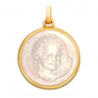 Médaille Ange Espiègle en nacre