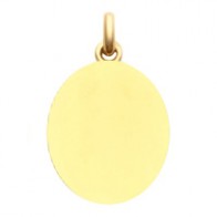 Médaille Unie Polie Ovale 15mm