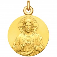 Médaille Le Christ - Sacré Coeur (Plaqué Or)