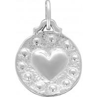 Médaille Coeur martelée (argent)