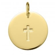 Médaille Croix Satinée (Or Jaune)