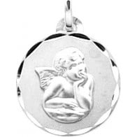 Médaille de l'Ange Raphaël ciselé (argent)