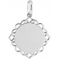 Médaille entourage rétro (argent)