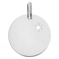 Médaille une étoile te guidera (Or Blanc)