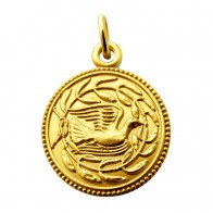Médaille La colombe aux Lauriers (Plaqué Or)