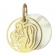 Médaille Maternité Or et Nacre (Or jaune 9K)