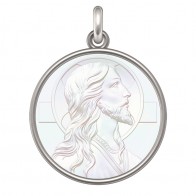 Médaille Le Christ (Argent & Nacre)