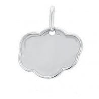Médaille Nuage (Or Blanc)