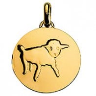 Médaille Petit Prince dessine moi un mouton (Or Jaune)