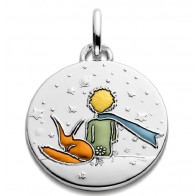 Médaille Petit Prince et le Renard en couleur (Argent)