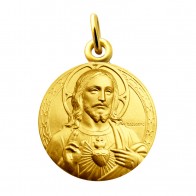 Médaille Sacré-Coeur de Jésus (Plaqué Or)