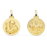 Médaille Saint Benoît (Or Jaune 9K)