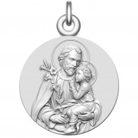 Médaille Saint Joseph et l'Enfant Jésus (Argent)