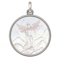 Médaille Saint-Michel (Argent & Nacre)