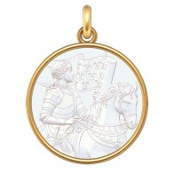 Médaille Sainte Jeanne d'Arc (Or & Nacre)