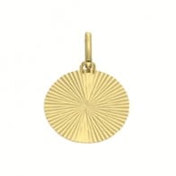 Médaille Solaire ciselée en rayons (Or Jaune)