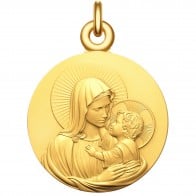 Médaille Vierge à l'enfant (Or Jaune)