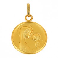 Médaille vierge à l'enfant (Or Jaune)
