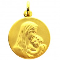 Médaille Vierge à l'Enfant (or jaune)