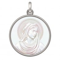 Médaille Vierge Luminosa (Argent & Nacre)