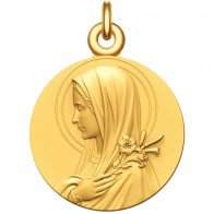 Médaille Vierge au Lys (Plaqué Or)