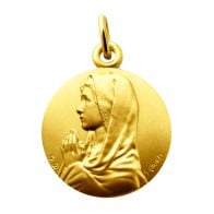 Médaille Vierge aux mains jointes (Or Jaune)