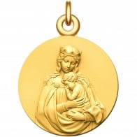 Médaille Vierge Couronnée (Plaqué Or)