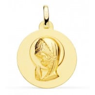 Médaille Vierge en prière (Or Jaune 9k)