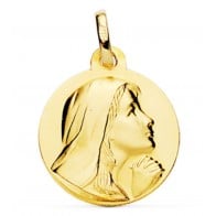 Médaille Vierge en prière aux mains jointes (Or Jaune 9K)
