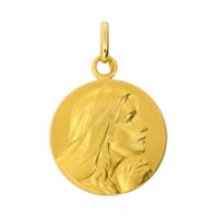 Médaille Vierge en prière aux mains jointes (Or Jaune)