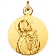 Médaille Vierge à l'Enfant "La Maternité" (Plaqué Or)