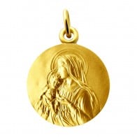 Médaille Vierge et l'enfant (Plaqué or)