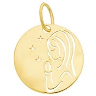 Médaille Vierge Etoilée (Or Jaune 9K)