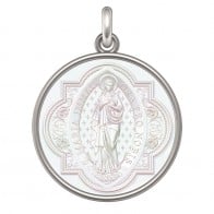 Médaille Vierge Immaculata (Argent & Nacre)