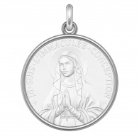 Médaille Vierge Immaculée Conception (Argent & Nacre)