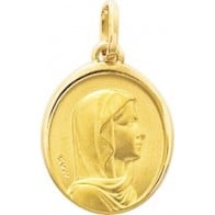 Médaille Vierge Ovale (Plaqué Or)
