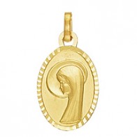 Médaille Vierge Ovale (Or Jaune)