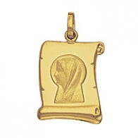 Médaille Vierge Parchemin (Or Jaune)