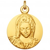 Médaille Vierge "La Pieta"(Plaqué Or)