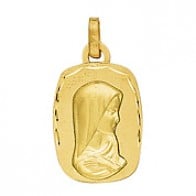 Médaille Vierge Rectangle (Or Jaune)