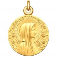 Médaille la Vierge Rosa Mystica (Or jaune)