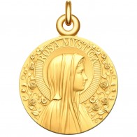 Médaille la Vierge Rosa Mystica (Plaqué Or)