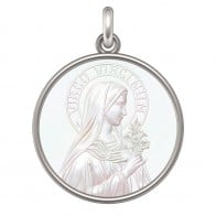 Médaille Vierge Virgo Virginum (Argent & Nacre)