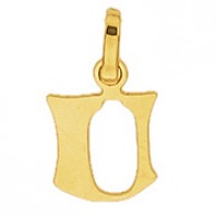 Pendentif Alphabet Lettre U (Or Jaune)